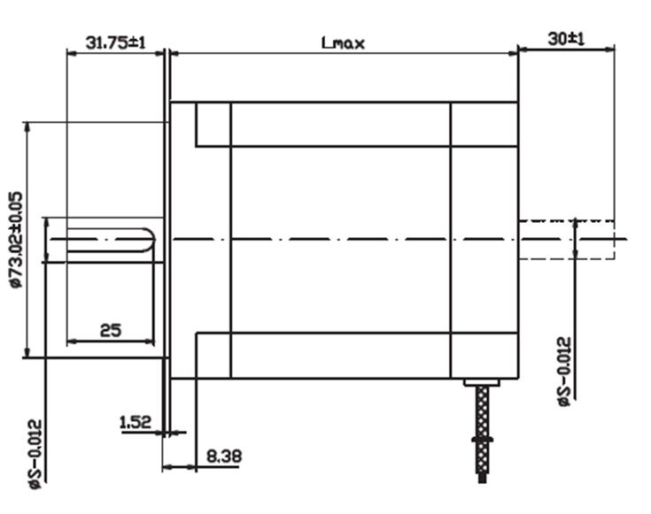 86步進電機尺寸圖