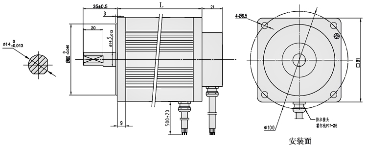 90mm工業(yè)級(jí)直流無刷電機(jī)